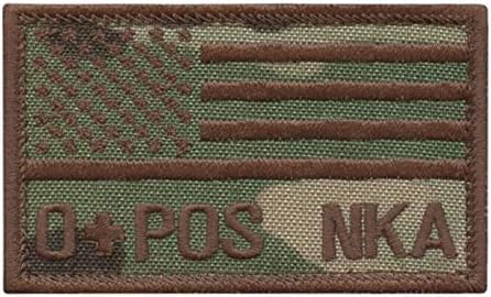 Morale Patch Tattico Glow In The Dark - Gruppo Sanguigno A+ NKA (Nessuna Allergia Nota) - PVC Morbido 5x5 Cm - 2