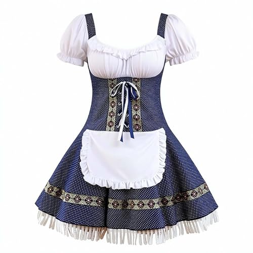 Robe dirndl manches courtes et élégante robe de fête à lacets