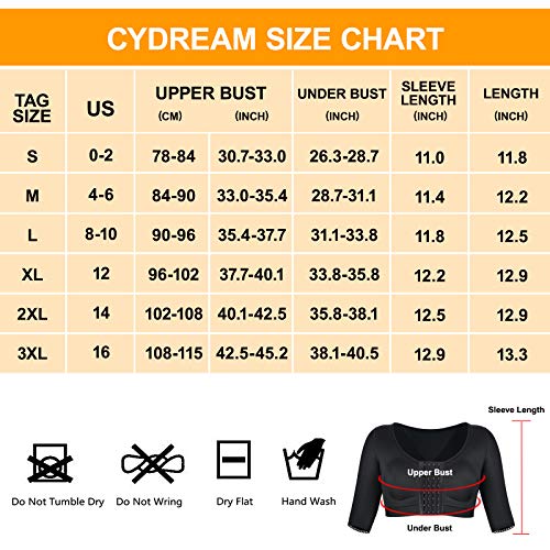 Cydream Women Arm Shaper Tops Slimmer Compression Sleeves Post Surgery Posture Corrector Tank Top (M, Black) #TOP5