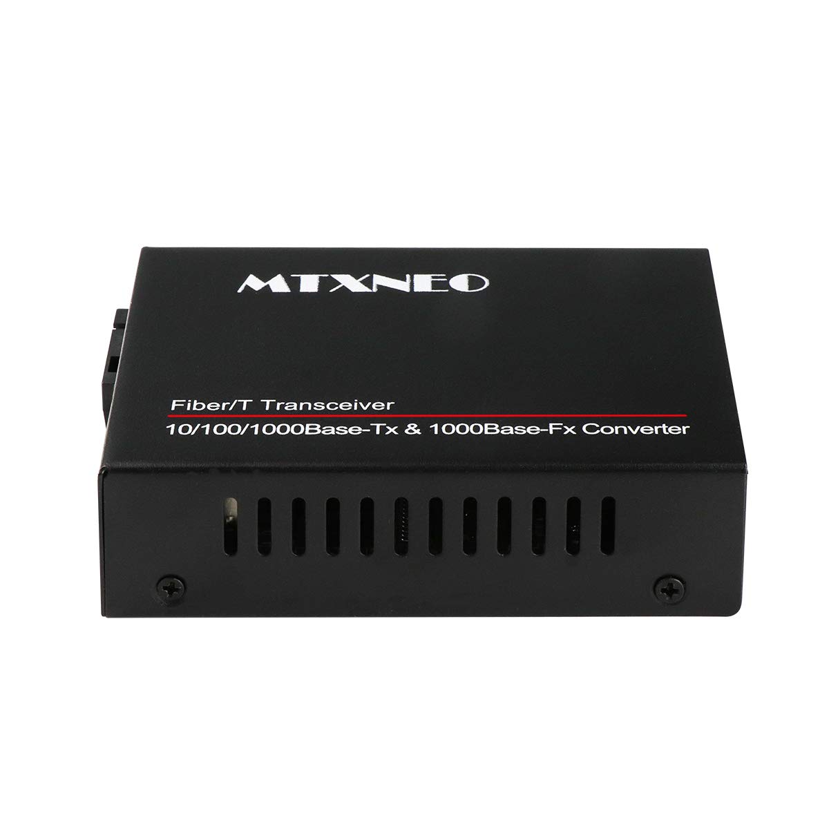 Une Paire de Convertisseur de Média à Fibre Gigabit 10/100/1000M RJ45 à 1000M Fibre Optique Simple Mode SC, Module Intégré jusqu'à 20 km (avec Adaptateur Secteur Européen)