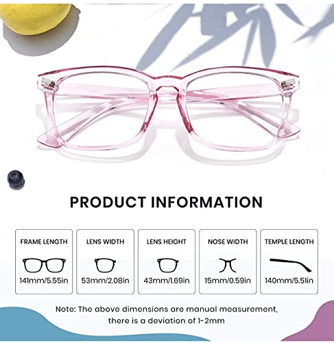 Image of IFLASH Blue Light Blocking Glasses Gaming Filter Transparent Square Eyeglasses for Eye Protection Men Women, Computer /Tablet /Laptop /Mobile /TV, Anti-blue & Anti eyestrain