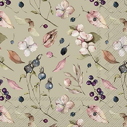 Boston International Bee Gnome Paper Napkins - 20ct Lunch Size 3-Ply Party Napkins