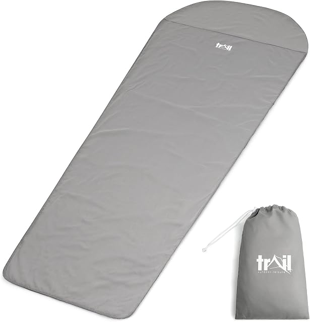 Trail Sleeping Bag Liner, Lightweight Portable Camping Travel Sheet (Single Fleece, Mummy and Envelope Camping Sleep Bag Liners)