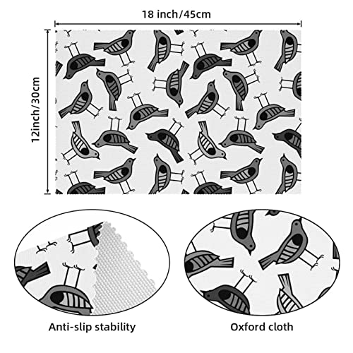 Set de table oiseau en tissu Oxford de qualité supérieure et durable