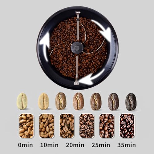 Máquina de torrefação de grãos de café de 1200W com barra de agitação única, torrador de café multif