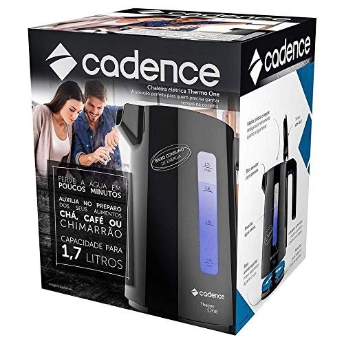 Chaleira Elétrica Cadence Thermo One Colors, 1,7L, 220V, Preta, CEL380