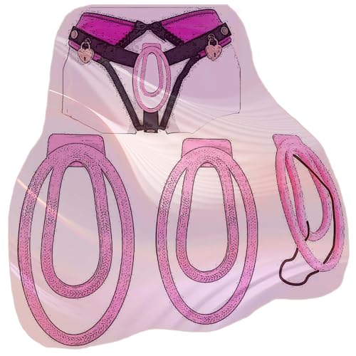 2Pcs Protective Cage Clip Fitness Set, with 1 Pink Yoga Belt Underwear, Breathable Adjustable Invisible Protection Set for Sissy Men -A53US (Pink, M)