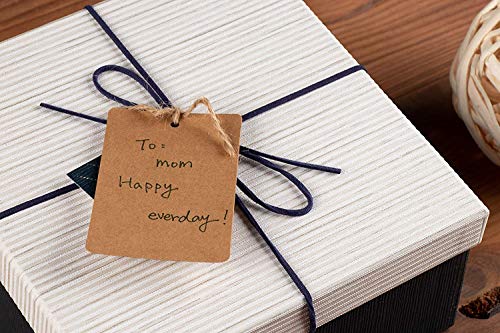 Image of CVANU 100-Pack Kraft Paper Lable, Merchandise Tags, Writable Lables, Craft Hang Labels, Name Price Size Labels, for Wedding, Birthday, Holiday, Party Favor, Kraft Brown, 2.375 x 3.5 inches