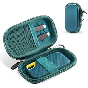 Reisetasche für SanDisk Extreme Pro/SanDisk Extreme Portable External SSD 500 GB 1 TB 2 TB, tragbare Hartschalen Festplatten Schutzhülle Aufbewahrung Etui Case (Grün)