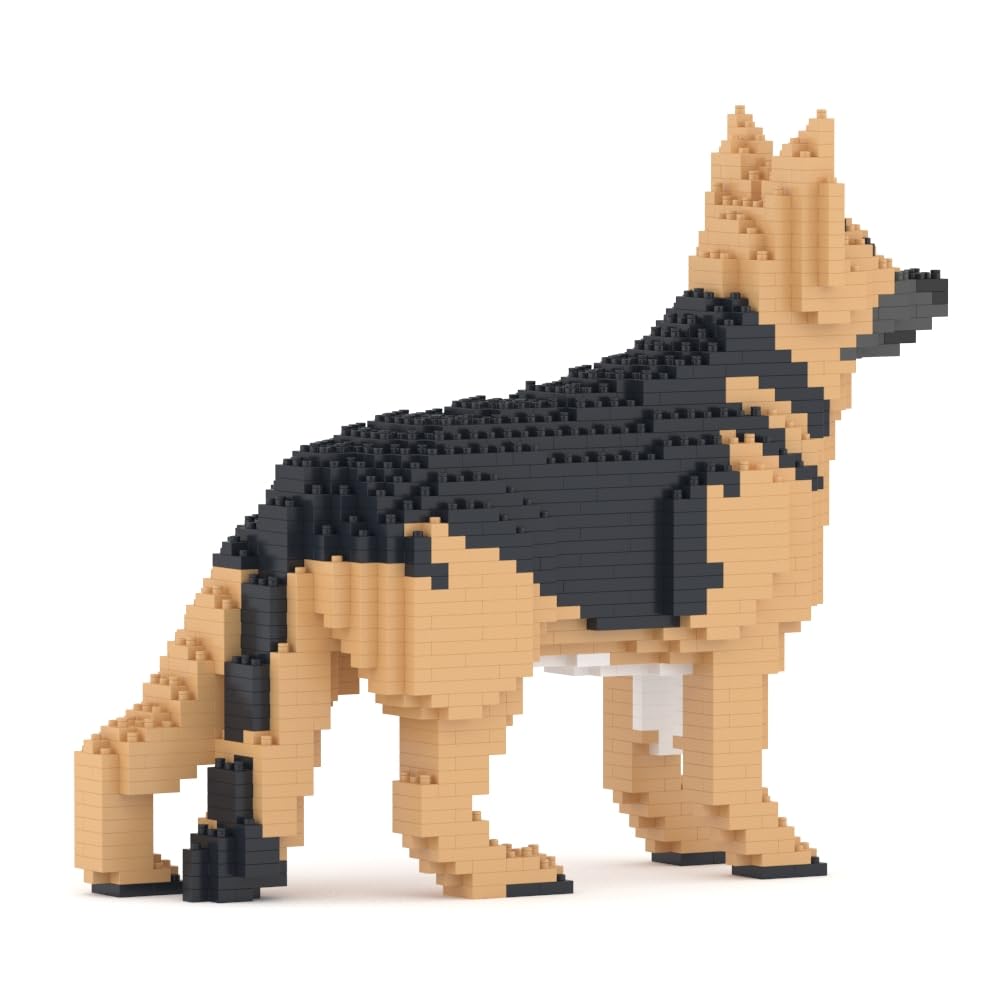 JEKCA | German Shepherd 01S-M01 - Kit Mattoncini da Costruzione, Sculture in Blocchi da Costruire, Kit da Collezione, Perfetta Idea Regalo