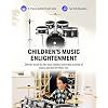 Kid Drum Sets-Donner 5-Piece for Beginners, 14 inch Full Size Complete Junior Drum Kit with Adjustable Throne, Cymbal, Hi-Hat, Pedal & Drumstick, Metallic Black