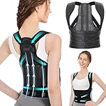 Anberyoo Posture Corrector for Women Men, 2 in 1 Adjustable back braces and lumbar supports for relieves upper and lower back pain, lmprove back posture with back support, Breathable and Comfortable (L)