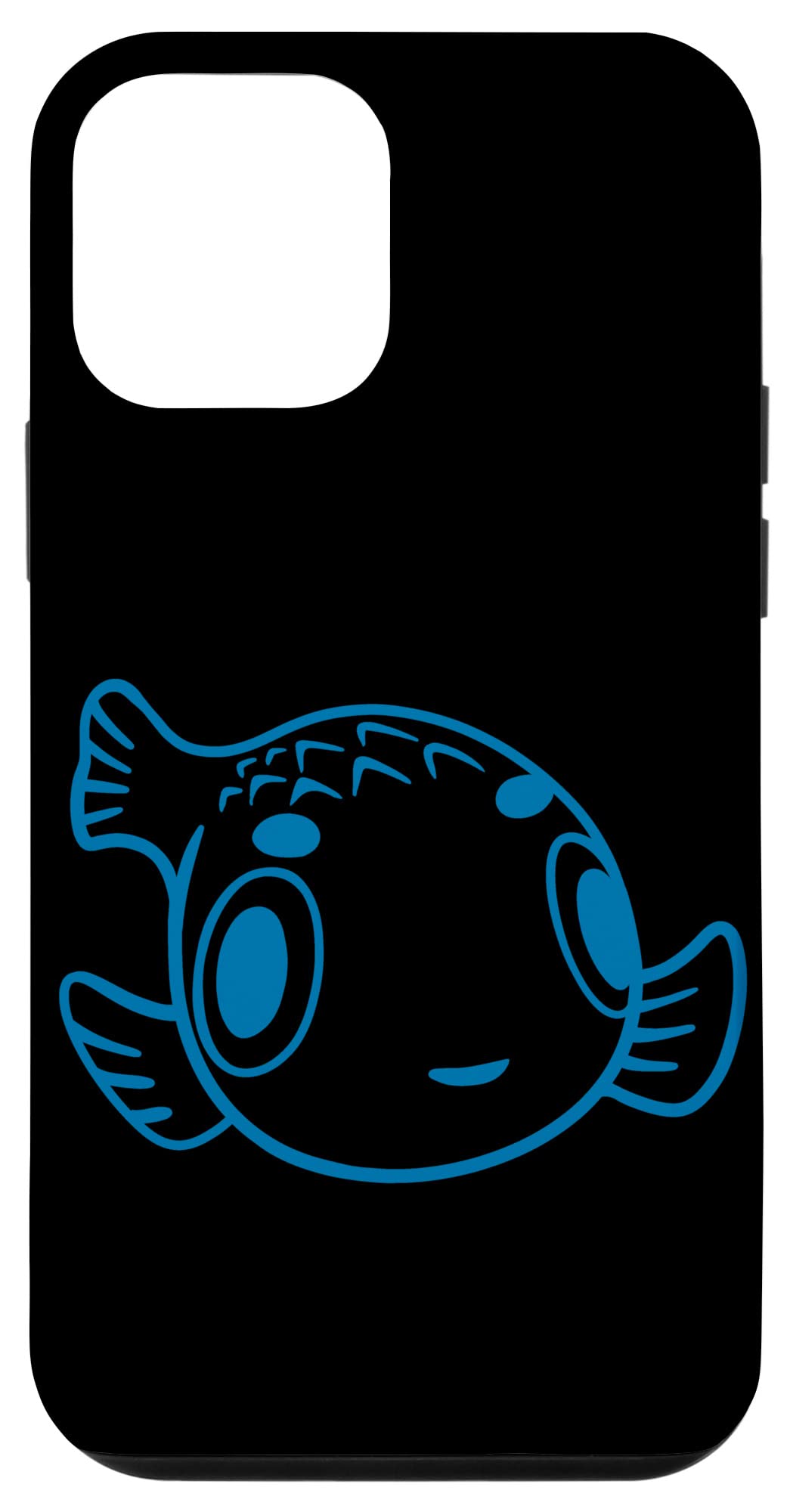 iPhone 12 mini Minimal Puffer fish. Stylized art for bubblefish fans Case