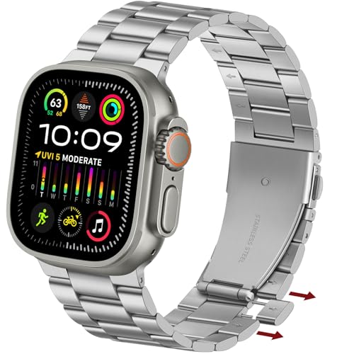 Bracelet Apple Watch en métal argenté de remplacement pour iWatch Series 10 SE