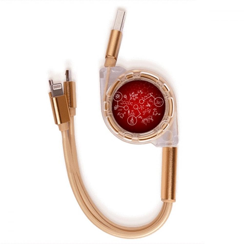 Technological Sense Organic Chestry Molecular Charging Cable Retractable Multi USB 3 in 1