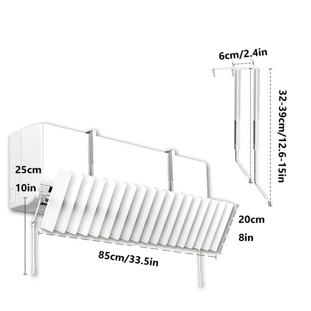 Deflettore Climatizzatore Split da 85 cm con Alette Regolabili