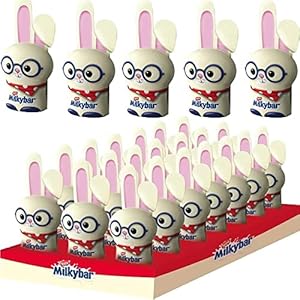 21 mini-haas met chocolade, wit