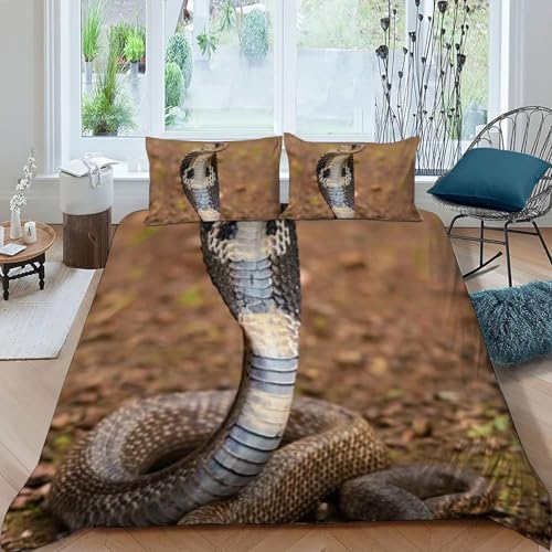 Housse de couette serpent fermeture éclair pour lit double 200x200 - 3