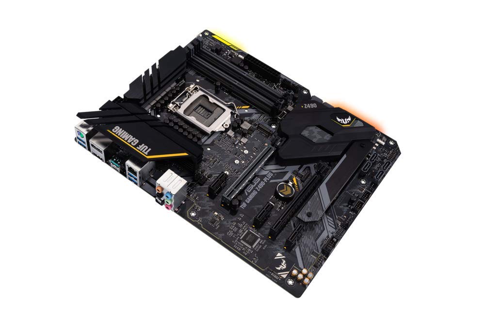 ASUS TUF Gaming Z490-PLUS, Scheda Madre Gaming Intel Z490 LGA 1200 ATX, M.2, 14 Fasi di Potenza DrMOS, LAN Intel 1 Gb, HDMI, DP, SATA 6 Gb, USB 3.2 Gen 2, Supporto Thunderbolt 3, RGB Aura Sync