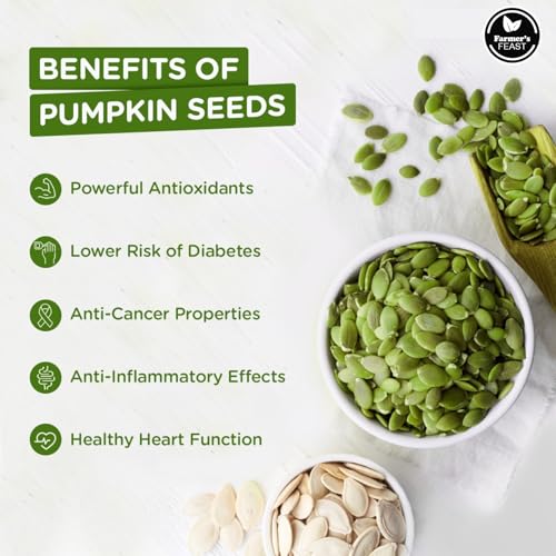 Image of Farmer's Feast Natural Pumpkin Seeds - Protein-Rich Superfood for Healthy Snacking, Immunity Booster & Weight Management | Fresh and Crunchy Seeds Jar Pack(1000 gm)
