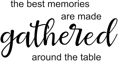 Miniatura 5 de Calcomanías de pared con citas inspiradoras para despegar y pegar, los mejores recuerdos están hechos alrededor de la mesa, calcomanías de pared de