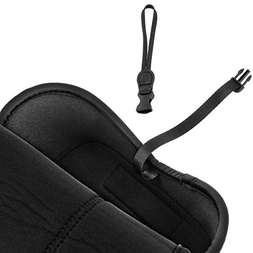 Kameratasche für große SLR DSLR Spiegelreflexkameras mit Objektiv - Neopren Schwarz - Wasserabweisend – Bild 4