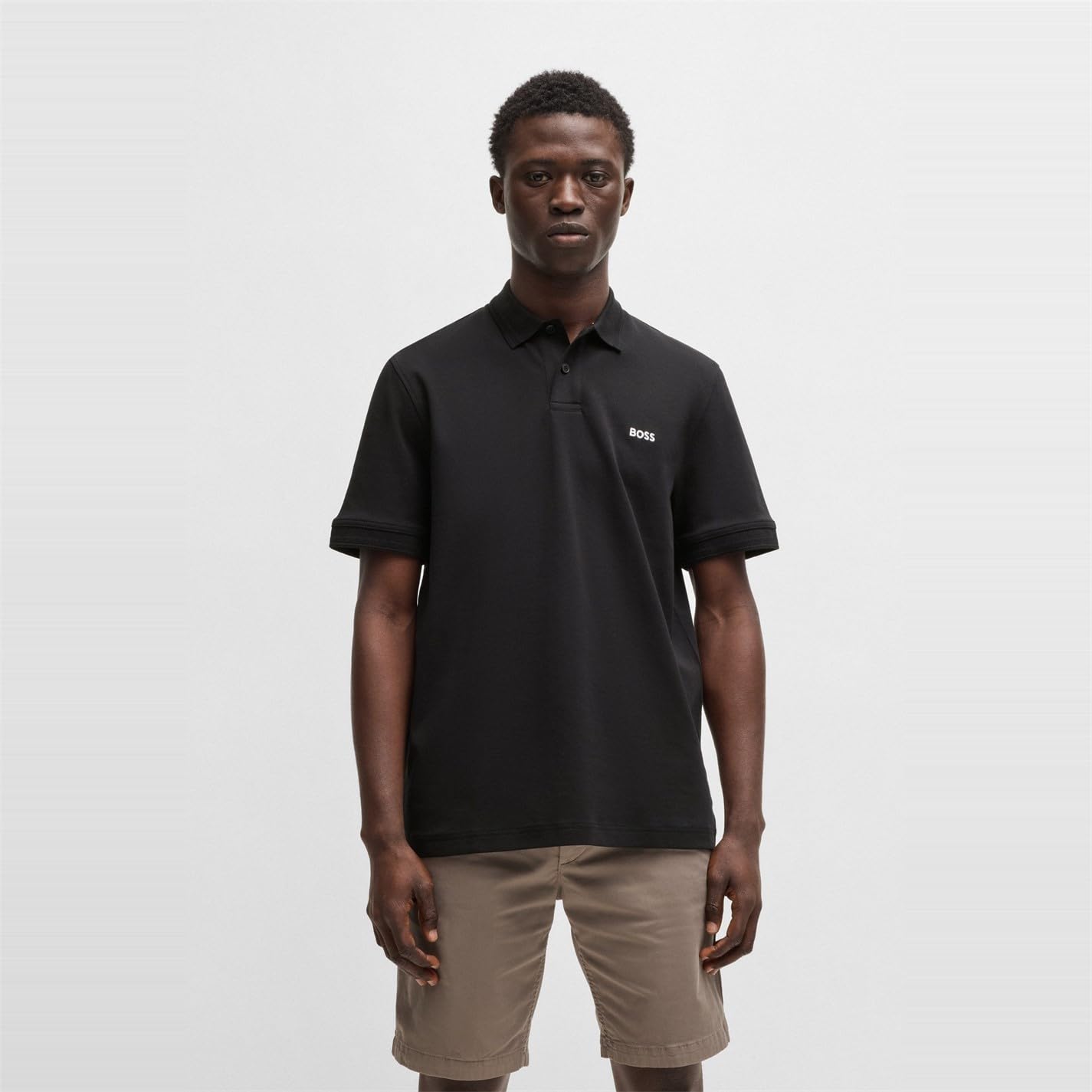 BOSS PE_Interlock, Polo Hombre, Black1,
