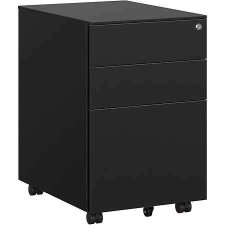 Amazon.de: VASAGLE Rollcontainer, abschließbar, Aktenschrank mit 2