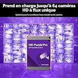 WD Purple Pro 12TB Smart Video 3.5" Internal Hard Drive, AllFrame AI Technology, 7200 RPM, SATA 6 GB/s, 550TB/yr, 256MB Cache - 5