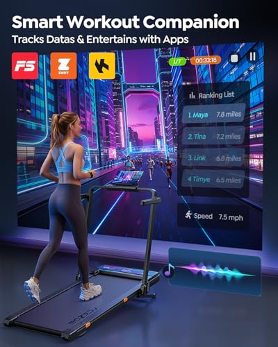 Motorized Folding Treadmill with Incline