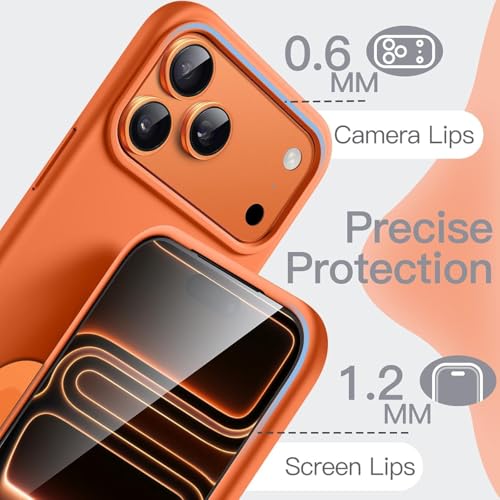 Image of Elzzi Microfiber Cover Compatible for iPhone 17 Pro Case Liquid Silicone Cases Protective Covers Shockproof Back Cover with High Raised Camera Lips (Cosmic)