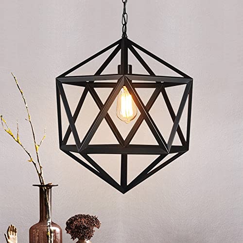 Lampes suspendues rétro nordiques et lustres industriels en diamant pour décoration intérieure