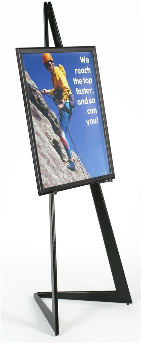 Floor Easel, 72 Inch, for Displaying/Presenting Art 22 x 28 Inch, Black Wood