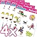 Produktbild Mega-Tattoo-Set * BIBI Blocksberg * als Mitgebsel, Geschenk oder zum Spielen | 4 Bögen mit 32 Tattoos | Aufkleber Bilder Sticker Kinder Kindergeburtstag Geburtstag Tina Sabrina Mädchen Hexe