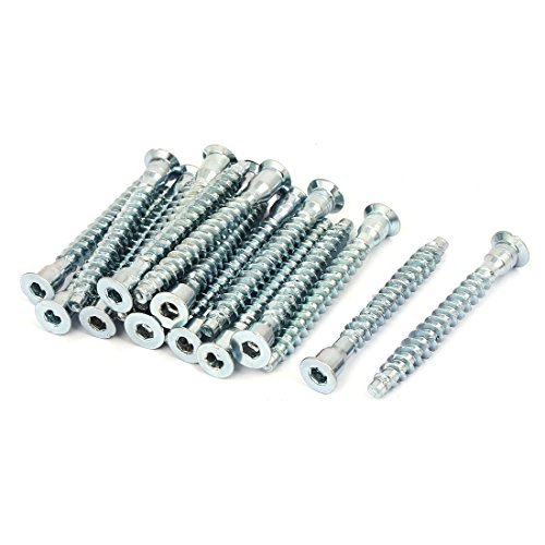 Aexit M7 x 60mm Furniture Connection Hex Socket Cap Confirmat Screw Silver Tone 20pcs (0d8b5988617c7ba4b127144c83196ef1)