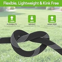 Flexible Garden Hose 100 ft, 2026 New No Kink Water Hose 100ft, 10 Function Nozzle, Solid Brass Fittings, Reinforced Outer Fabric & Inner Core, Ultra Lightweight for Gardening, Cleaning, Car Washing — image 3
