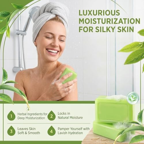 Generic 3PCS Tea Tree Soap, Relief Soap Bar Infused with Tea Tree Oil, Natural Foot & Body Soaps for Healthy Skin, Addresses Foot Discomfort and Skin Irritations, Gentle Exfoliating Bar Soap for Men Women