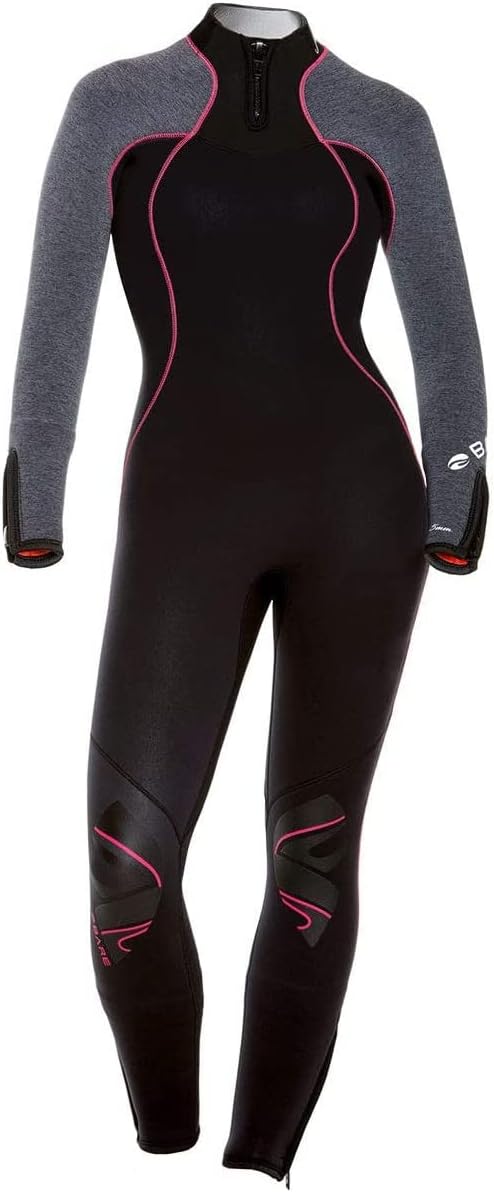 BARE 5MM Women's Nixie Ultra Full Wetsuit | Great for Scuba Diving | Comfortable Full Stretch Neoprene | Long Sleeve | Unique Omnired Material Woven into Fabric for Added Warmth