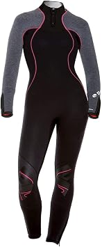 BARE 7MM Womens Nixie Ultra Full Wetsuit | Great for Scuba Diving | Comfortable Full Stretch Neoprene | Long Sleeve | Unique Omnired Material Woven into Fabric for Added Warmth
