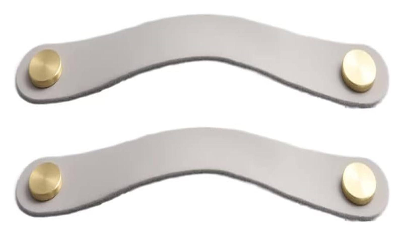 Lqzaxsrdr Grey Leather Handles, Leather Furniture Handles 2 Packs Multicolor Multiple Sizes(,Hole Distance 128Mm)