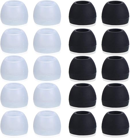 20 Pcs Medium Silicone Earbud Cap Tip Cover Replacement -...