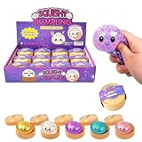 Dumpling Squishy XXL, 12 unidades Glitter Dumpling Squishy Mystery Original, Dumpling con caja de vapor de plástico, bolas de estrés lindas y rellenas de subida lenta – regalos de fiesta (#B)