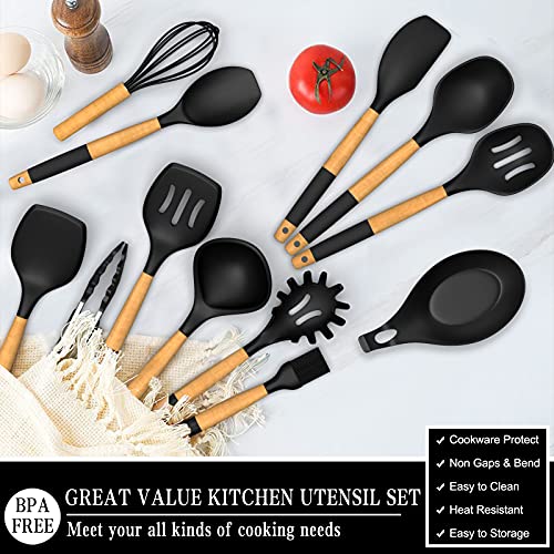 image for 33 PCS Silicone Kitchen Utensils Set, Umite Chef Heat Resistant Cookin