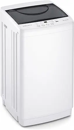 DUMOS 7.7 lbs Compact Washer with 10 Wash Programs, Stainless Steel Tub, and Delay Start