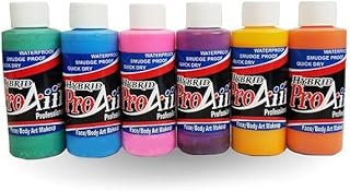 ProAiir Face and Body Painting Makeup - 6 Tropical Colors - 2.1 oz (60ml)