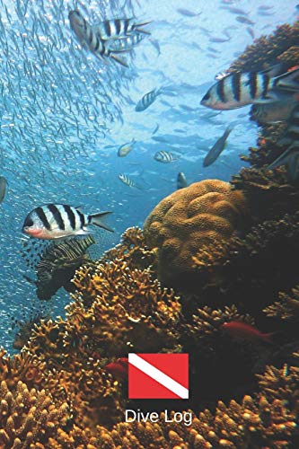 DIVE LOG: LIBRO DE INMERSIONES | CUADERNO DE REGISTRO DETALLADO PARA BUCEADORES | HASTA 120 INMERSIONES | SUBMARINISMO. BUCEO. DIVING LOGBOOK. DISEÑO ARRECIFE.