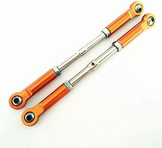 Harden Steel Adjustable Turnbuckles with Aluminum Ends - 2pcs Orange for RC HPI 1/8 Savage Flux X XL 4.6 5.9 HP 93535