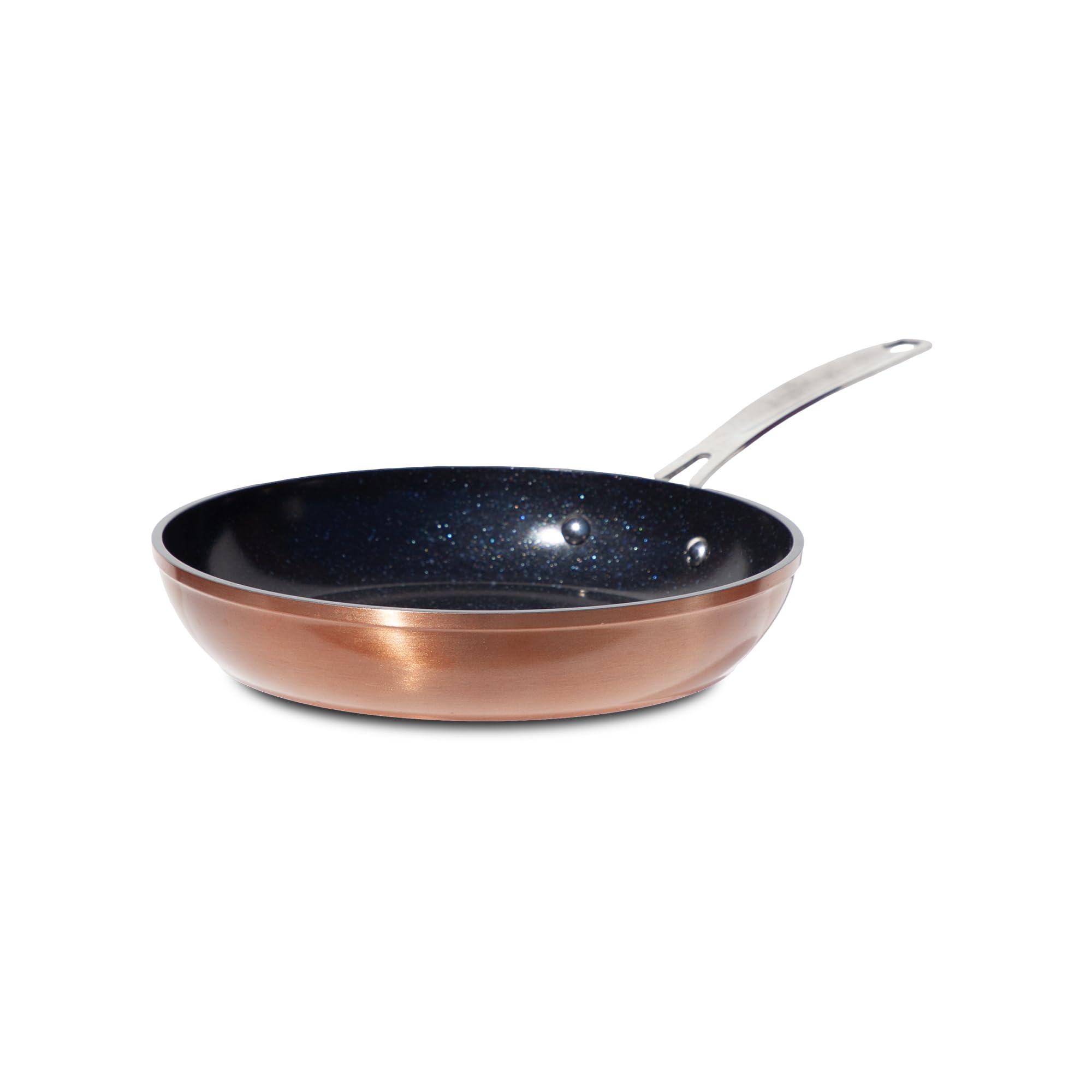 Nuwave Healthy Duralon Blue Ceramic Nonstick 24cm Fry Pan in Rustic Copper, Diamond Infused Scratch-Resistant, PFAS Free, Dishwasher & Oven Safe, Induction Ready & Evenly Heats, Stay-Cool Handle