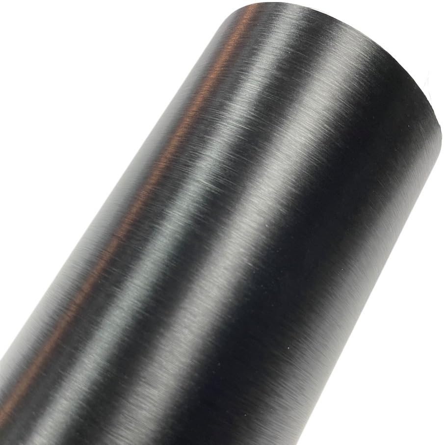 Film teinté voiture autocollant vinyle noir mat brossé pour covering de tuning