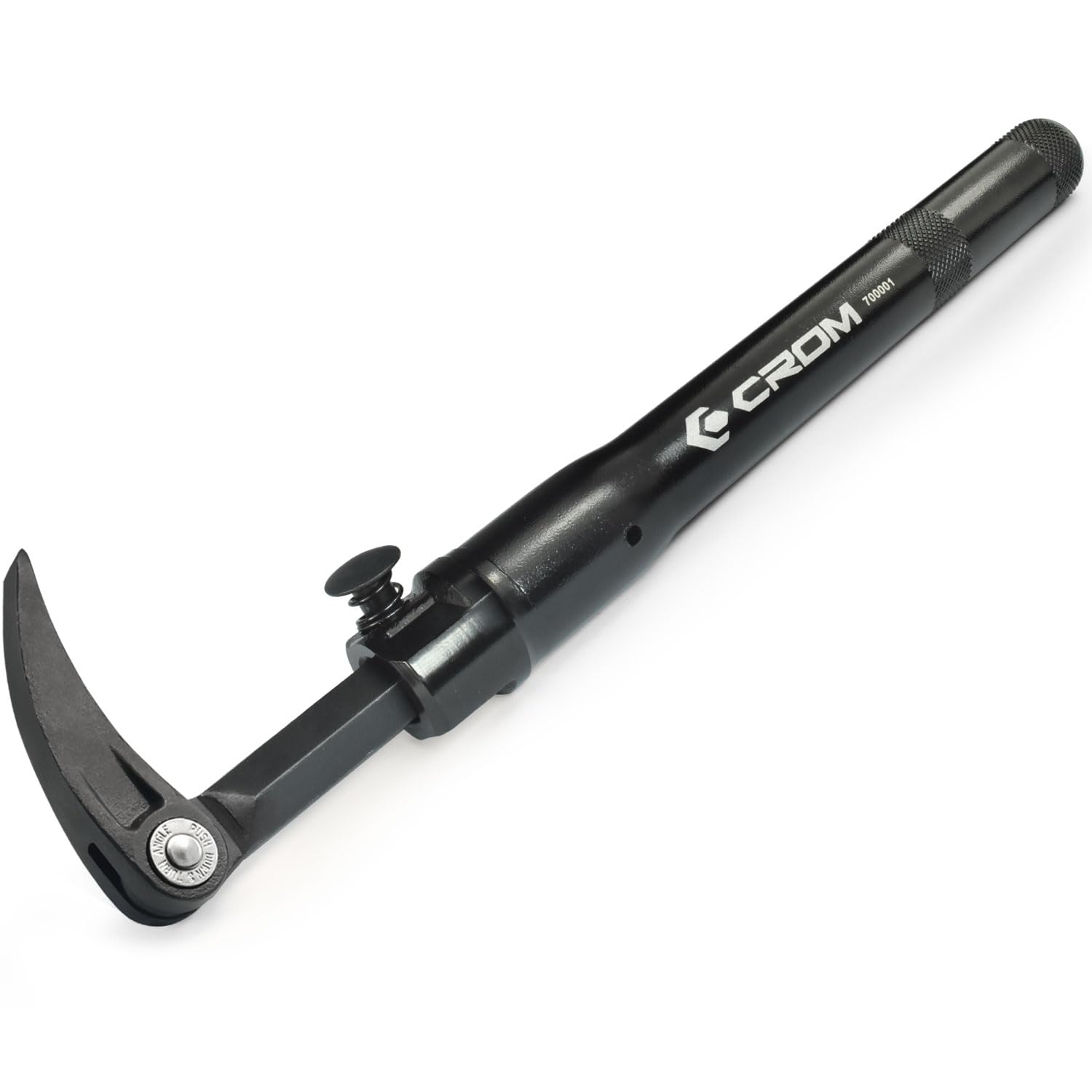 CROM Extendable Adjustable Pry Bar - 14 Indexing Positions, Extends 13.3" to 18.5"